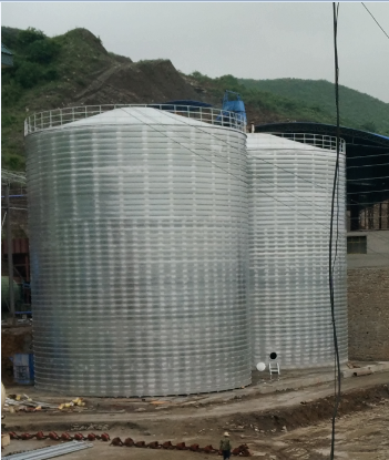 平罗粮食钢板仓的安装全过程不用热焊接